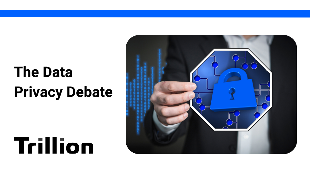 Marketer reviewing customer data with focus on privacy and ethical data usage practices.