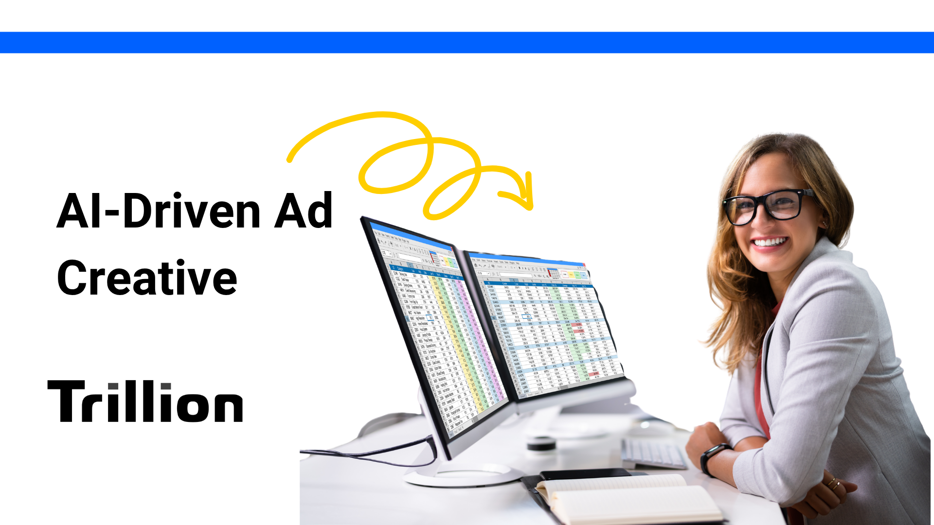 marketing professional at laptop using AI