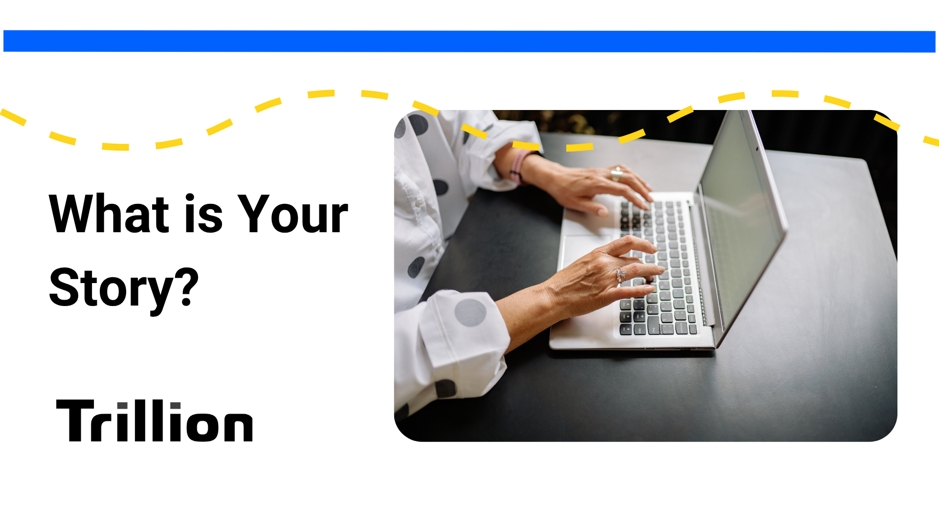 person writing a story on a laptop